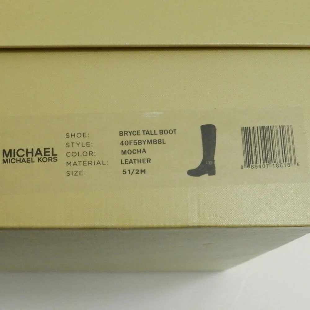 Michael Kors Brown low heel knee high Riding leather Boots size 5.5